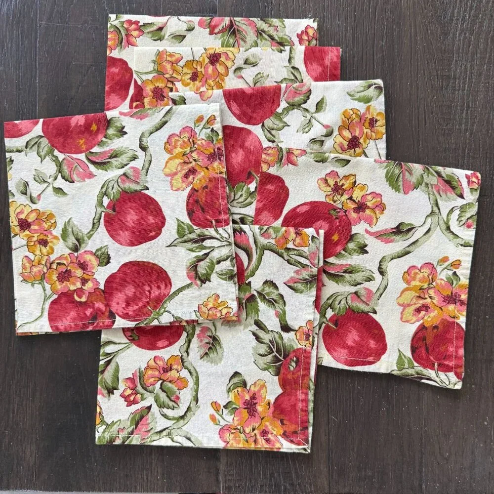 April Cornell Floral & Fruit Cotton Napkins, Set Of 6 - Picture 4 of 6